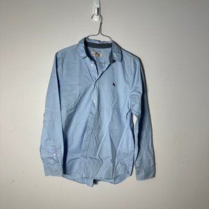 EUC Young Boys Blue Long Sleeve Shirt LOGG 14Y 14 Youth EO Button Up